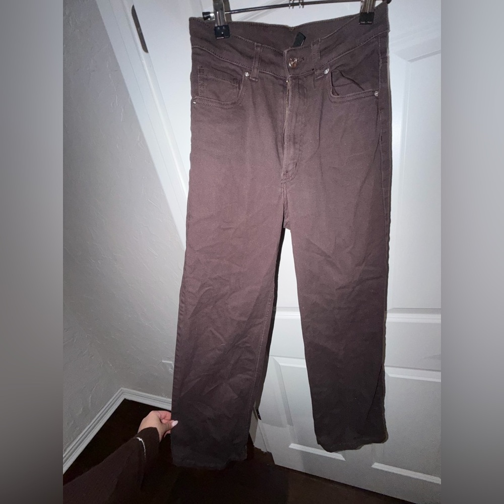 High waist Brown wide leg Jeans